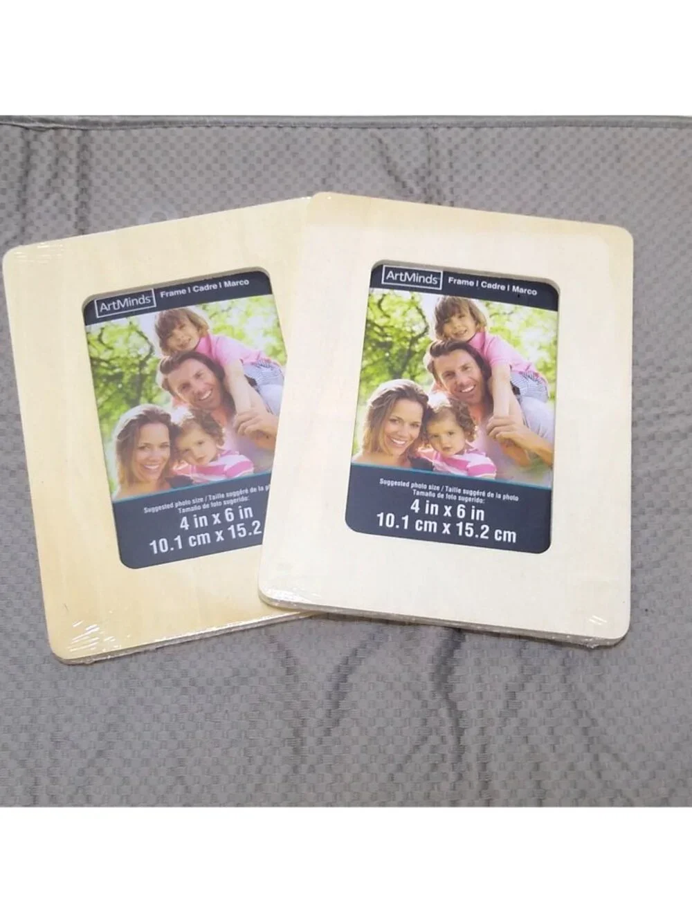 ArtMinds Unfinished Frame 4x6 in. Set of 2 Portrait or Landscape Natural Finish